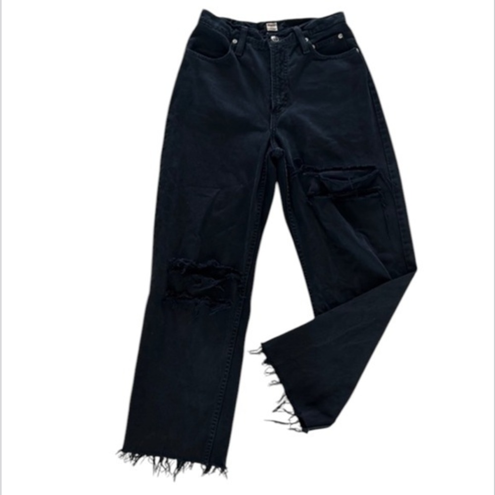 ROAM wide leg jeans classic fit size 2 black high rise